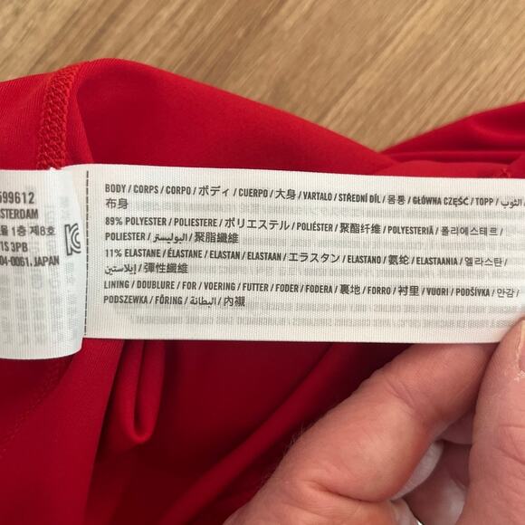 Abercrombie & Fitch Womens Athletic Mini Dress Built In Shorts Sz XL Red Tennis - Picture 5 of 9